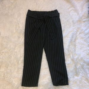 Black and white Indigo Rein pants with belt
